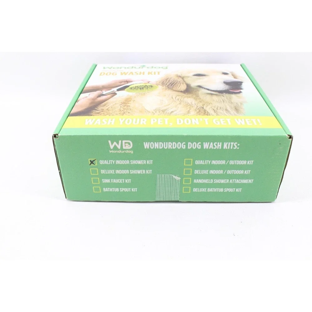 Wondurdog Quality at Home Dog Wash Kit for Shower with Splash Guard‎ Shield